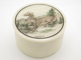 Vtg 2000 Buck 525 Gent Deer Scene Folding Lockback Pocket Knife in Stone Case