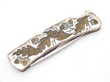 Vtg 1997 Buck 525 Sterling Silver Acorn Oak Leaves Folding Lockback Pocket Knife