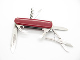 Vtg 1980s Parker Eagle Brand Japan Red Multi Tool Folding Camp Pocket Knife