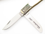 Vtg Christmas 1982 Parker Japan Scrolled Pearl MOP Folding Trapper Pocket Knife