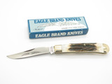 Vintage '80s Parker Cut Co. K-734 Single Trapper Japan Stag Folding Pocket Knife
