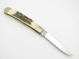 Vintage '80s Parker Cut Co. K-734 Single Trapper Japan Stag Folding Pocket Knife
