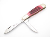 Vintage '80s Parker Imai Seki Japan Red Bone 4.125" Teardrop Folding Jack Knife
