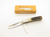 Vtg Parker Cut Co. 978 Imai Seki Japan Stag Handle Folding Pocket Razor Knife