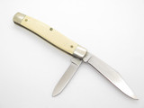 Vintage Old Cutler USA By Colonial 3.875" White Delrin Folding Pocket Jack Knife