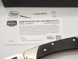 2025 Buck 111 Sealth Run #009 Limited Ebony Handle Magnacut Folding Hunter Knife