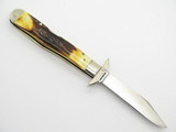 Vtg 1977 Case XX 5111 1/2 Blue Scroll Stag Cheetah Swing Guard Knife