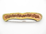 Buck 532 Bucklock Custom WBC Wilde Bill Cody Scrolled Copper Brass Folding Knife