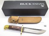 2025 Buck 124 Frontiersman Limited Chip Flint 3V Rosewood Fixed Bowie Knife