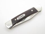 Vintage Buck Script 705 Pony Aurum Etch 2 Blade Folding Pocket Knife Wood Handle