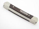 Vintage Buck Script 705 Pony Aurum Etch 2 Blade Folding Pocket Knife Wood Handle