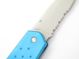 2002 Buck Whittaker 751 Blue Aluminum Folding Linerlock Pocket Knife