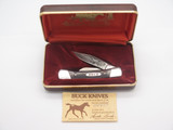 Buck 703 Colt 3 Blade Canoe Stockman Folding Pocket Knife Wood Handle