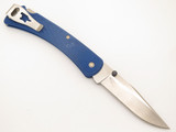 2022 Buck 110 110BO61 Blue Slim Hunter S30V Lockback Folding Hunter Pocket Knife
