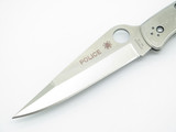Spyderco C07P Police Japan VG-10 Stainless Handle and Blade Folding Pocket Knife