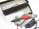 Kizer 1064M2 Muskrat Fixed Blade Black 154CM Orange G10 Fixed Hunting Camp Knife