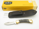 2025 Buck 112 Ranger Drop Point 420HC Ebony Wood Handle Folding Hunter Knife