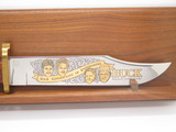 Vintage Custom Shop Buck 903 Bowie Four Generations Aurum Etch Fixed Blade Knife