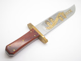 Vintage Custom Shop Buck 903 Bowie Four Generations Aurum Etch Fixed Blade Knife