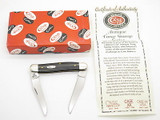 2015 Case XX Muskrat Black Delrin Folding Pocket Knife Antique Stamp