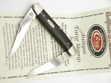 2015 Case XX Muskrat Black Delrin Folding Pocket Knife Antique Stamp