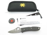 Spyderco Lionsteel C255CFPD Damascus Spyopera Carbon Italy Folding Pocket Knife