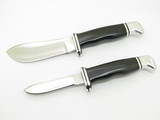 Vintage Inverted 3 Liner 1972 Buck 117 Trophy Set 103 116 Fixed Hunting Knife