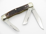 Vtg 1980 Case XX 63032 Medium Stockman Jigged Bone Folding Pocket Knife