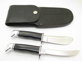 Vintage 1972-86 Buck 115 Twin Sportsman Set 103 118 Fixed Blade Hunting Knife
