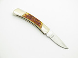 Buck 505 Knight USA Custom Shop Jigged Bone Small Folding Lockback Pocket Knife