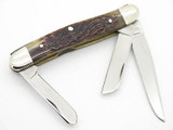 Vtg 1980 Case XX 6318 Stockman Jigged Bone Folding Pocket Knife