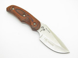 2008 Buck 480 RMEF Elk Hoof Cutout Wood Handle Fixed Blade Hunting Knife