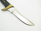 Vintage Buck Akonua USA Black Micarta Handle Fixed Blade Hunting Knife