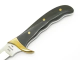 Vintage Buck Akonua USA Black Micarta Handle Fixed Blade Hunting Knife