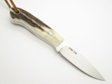 Custom Mike Irie Sambar Stag CPM-154 Drop Point Fixed Blade Hunting Knife