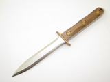 Ka-Bar EK-13 Cammando Knife Co. USA Walnut Wood Handle Fixed Blade Dagger Knife