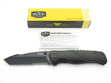 Buck 866 0866BKX Nightfall Black Aluminum Handle Tanto Folding Pocket Knife Bone