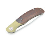 Petrified Fish Hourglass PFP09 K110 Snake Wood Linerlock Folding Pockey Knife