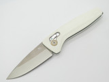 SOG One Zero AU Auto S35VN Crossbar Lock Automatice White Handle Folding Pocket Knife