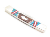 Custom David Yellowhorse Buck 704 Buffalo Inlay Turquoise Folding Pocket Knife