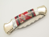 Custom Brian Yellowhorse Buck 109 112 Ranger Chip Flint Deer Folding Knife