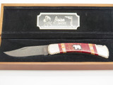 Artist Proof Custom Brian Yellowhorse Buck 110 Jasper Bear Folding Hunter Knife