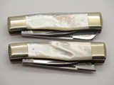 Vintage Gen 1 Bulldog Brand Limited Solingen MOP Pearl Folding Pocket Knife Set