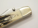 Vtg 2004 Case XX 6.51265LC Bone Stag Linerlock Mid Folding Hunter Pocket Knife