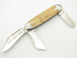 Vintage Queen Cutlery Dan Burke Cattle King Bone BG-42 Stockman Folding Knife