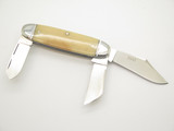 Vintage Queen Cutlery Dan Burke Cattle King Bone BG-42 Stockman Folding Knife