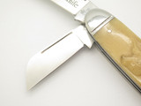 Vintage Queen Cutlery Dan Burke Cattle King Bone BG-42 Stockman Folding Knife