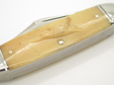 Vintage Queen Cutlery Dan Burke Cattle King Bone BG-42 Stockman Folding Knife
