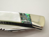 Custom Cheryl Winters Buck 704 Paua Mother of Pearl MOP Folding Pocket Knife