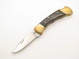 2019 Buck 112 Ranger 112BRSFG Finger Groove Ebony Handle Folding Hunter Knife